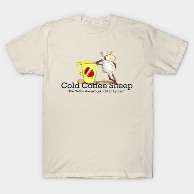 The Cold Coffee Sheep T-Shirt by kaldkaffisauen